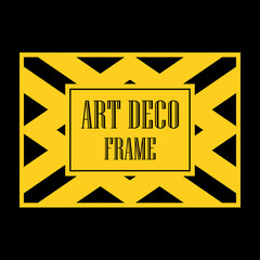 Vector geometric frame in Art Deco style. Abstract art deco vector element for design