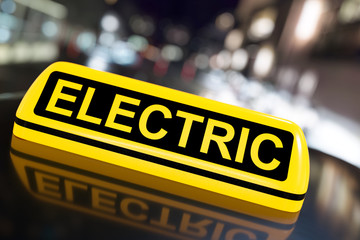 3D Illustration Electric Car