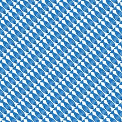 Fototapeta premium Vector seamless pattern with fish. Blue fish on white background