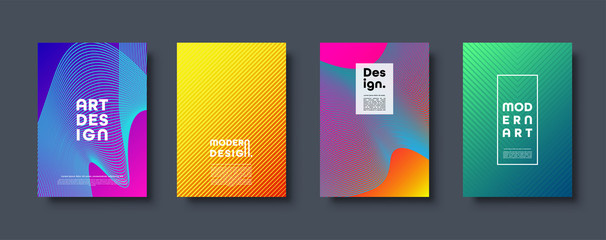 Abstract modern background. Geometric shapes and lines. Colorful neon gradient. Eps10 vector.