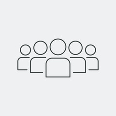 Community concept on lineal icon