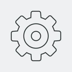 Cogwheel minimal lineal icon