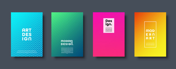 Abstract modern background. Geometric shapes and lines. Colorful neon gradient. Eps10 vector.