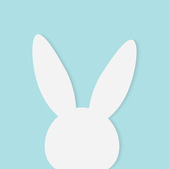 easter bunny silhouette- vector illustration