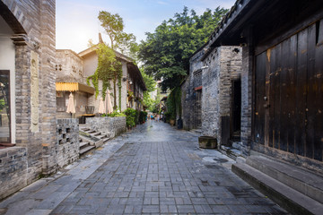 Fototapeta na wymiar Old buildings in Kuan Alley and Zhai Alley, Chengdu, Sichuan