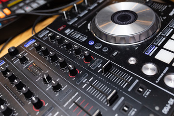 close-up equipment at the disco in the club