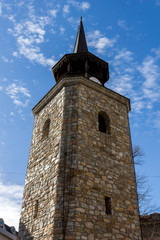 Medieval clock tower in the center of City of Haskovo, Bulgaria