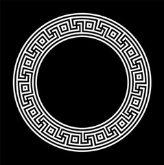 Decorative round frame. Abstract vector geometric ornamentd. Vector illustration.