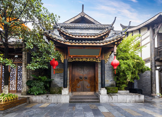 Old buildings in Kuan Alley and Zhai Alley, Chengdu, Sichuan