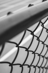 Fototapeta na wymiar Iron fence in black and white.