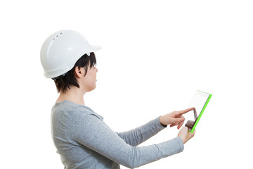 woman pc tablet engineering