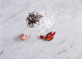 Carrara Marble slab with piles of aromas