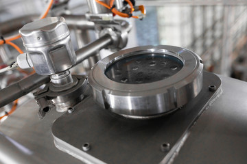 Modern industry equipment at factory manufacture background