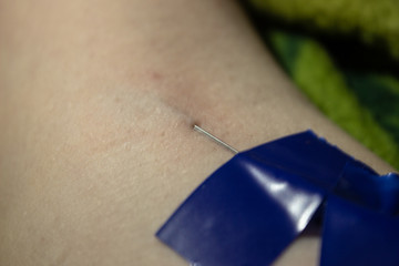 Injected into the vein