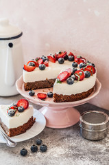 No Bake Berry Cheesecake