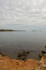 The sea of Ibiza a very cloudy day