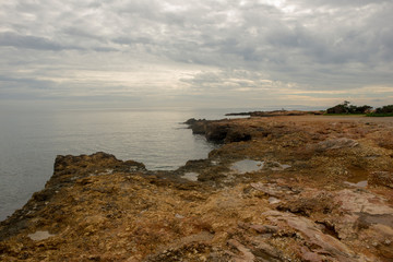 The sea of Ibiza a very cloudy day