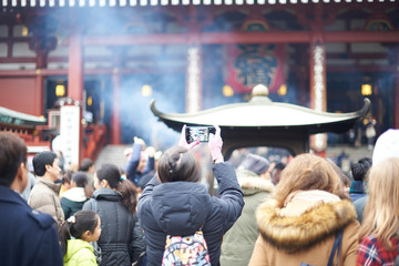 浅草寺でスナップ