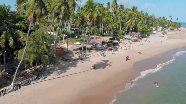 Beautiful beach of Japaratinga, at the coast of the Brazilian state of Alagoas