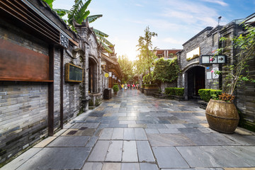 Old buildings in Kuan Alley and Zhai Alley, Chengdu, Sichuan