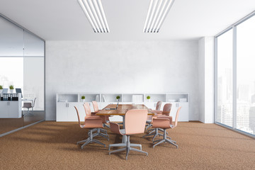White meeting room interior