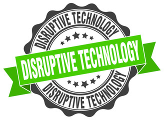 disruptive technology stamp. sign. seal