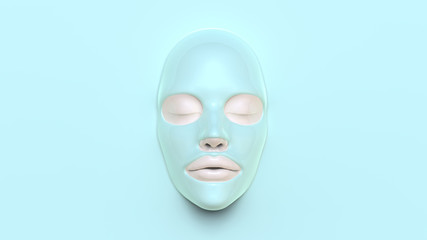 Blue Sheet mask 3D Render