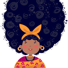 Template cards or invitations with a girl. Freehand drawing