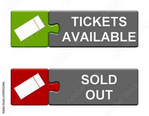 "2 Puzzle Buttons: Tickets verfügbar und Ausverkauft auf ...