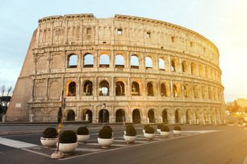 The Colosseum or Coliseum, Flavian Amphitheatre in Rome, Italy