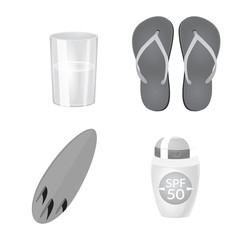 Vector design of equipment and swimming logo. Collection of equipment and activity stock vector illustration.