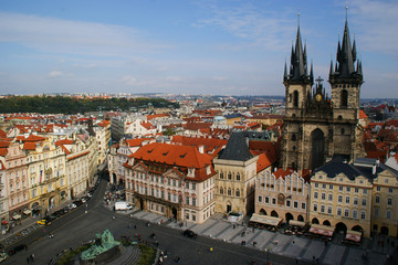 Naklejka na ściany i meble Old Town Square, Prague, Czech Republic.