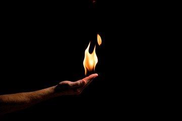 fire in hand