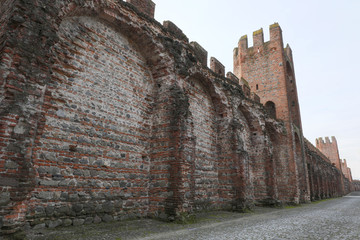 medieval defense walls of the town of MONTAGNANA a small town ne