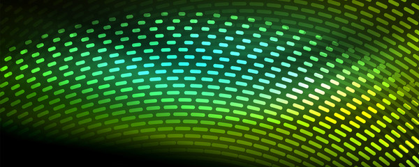 Digital flowing wave particles abstract background, vector smoke effect design