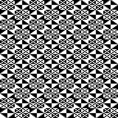 Black and White Kente Cloth Seamless Pattern - Beautiful Kente cloth repeating pattern design