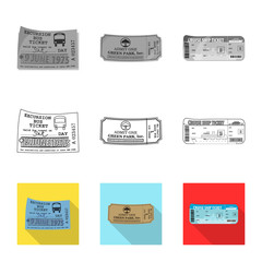 Isolated object of ticket and admission symbol. Collection of ticket and event stock symbol for web.