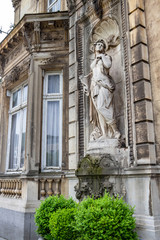 Obraz premium The building of the old Baths in Spa, Belgium, exterior architectural detail