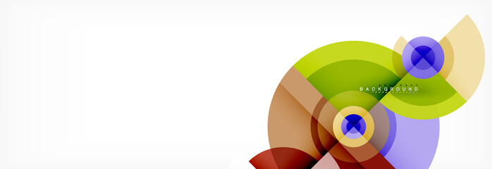 Round circles and triangles abstract background