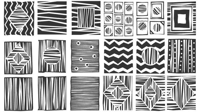 animation. abstract background.  African patterns. 