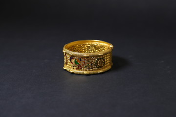 gold ring with diamonds