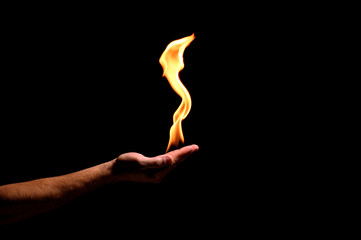 fire in hand