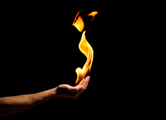 fire in hand