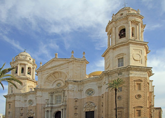 Cathedral of Santa Cruz in spanish city Cadiz
