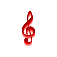 Treble Clef icon, Simple icon of treble key