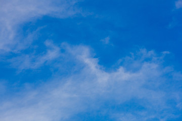 white clouds in the blue sky, clear weather, Sunny day. for the background, design, copy space