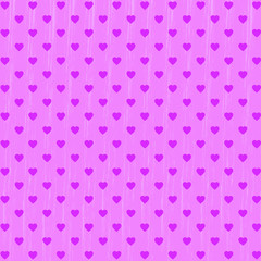 Vector seamless pattern with hearts and dots, romantic wallpaper, grunge background for mother's day or valentine's day, 8th march