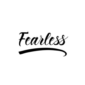 the word fearless in cursive