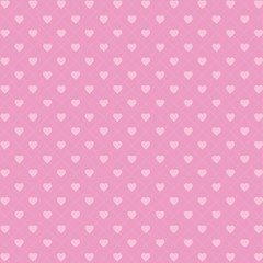 Vector seamless pattern with hearts and dots, romantic wallpaper, background for mother's day or valentine's day, 8th march
