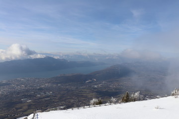 LAC DU BOURGET VU DEPUIS LE REVARD - AIX LES BAINS - SAVOIE